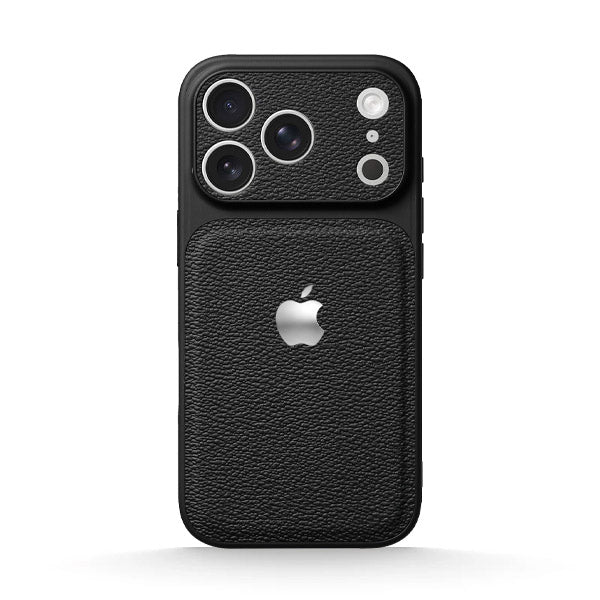 Classic Black | iPhone Lychee Texture Leather Case