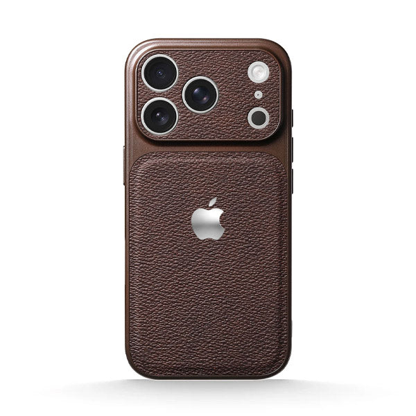 Brown | iPhone Lychee Texture Leather Case