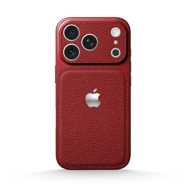 Anchor Red | iPhone Lychee Texture Leather Case