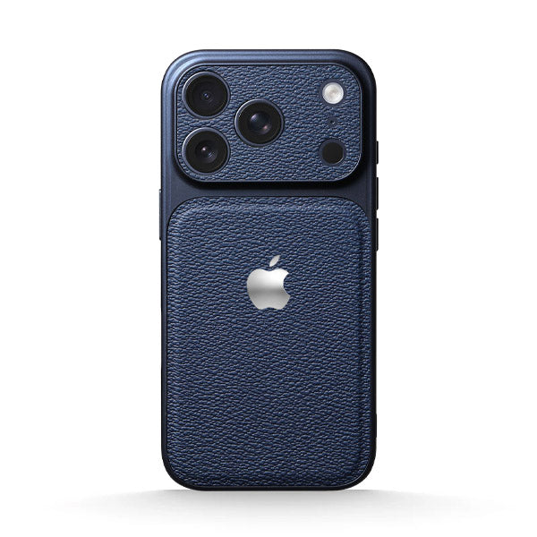 Navy Blue | iPhone Lychee Texture Leather Case