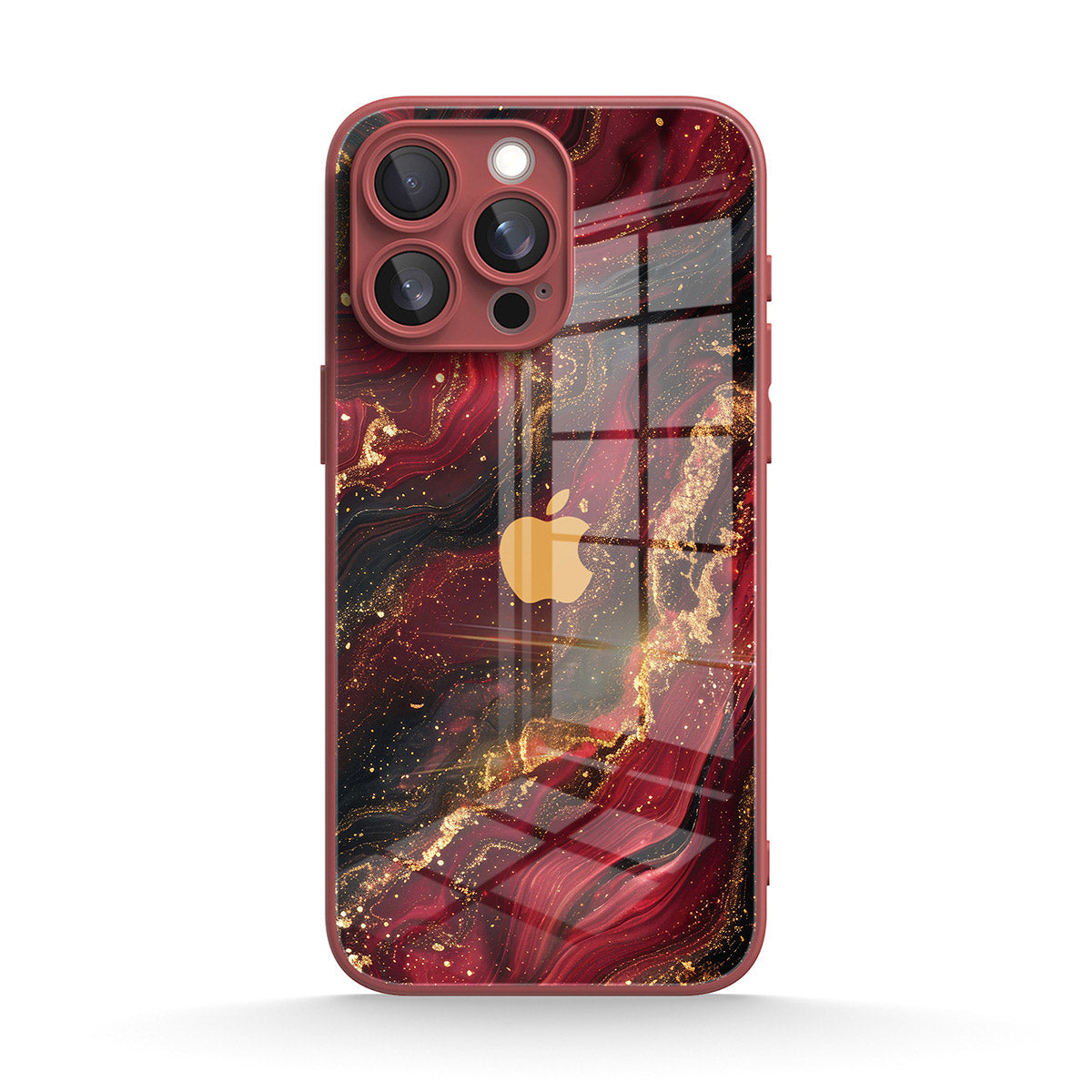 Dark Red Gilt - iPhone Case
