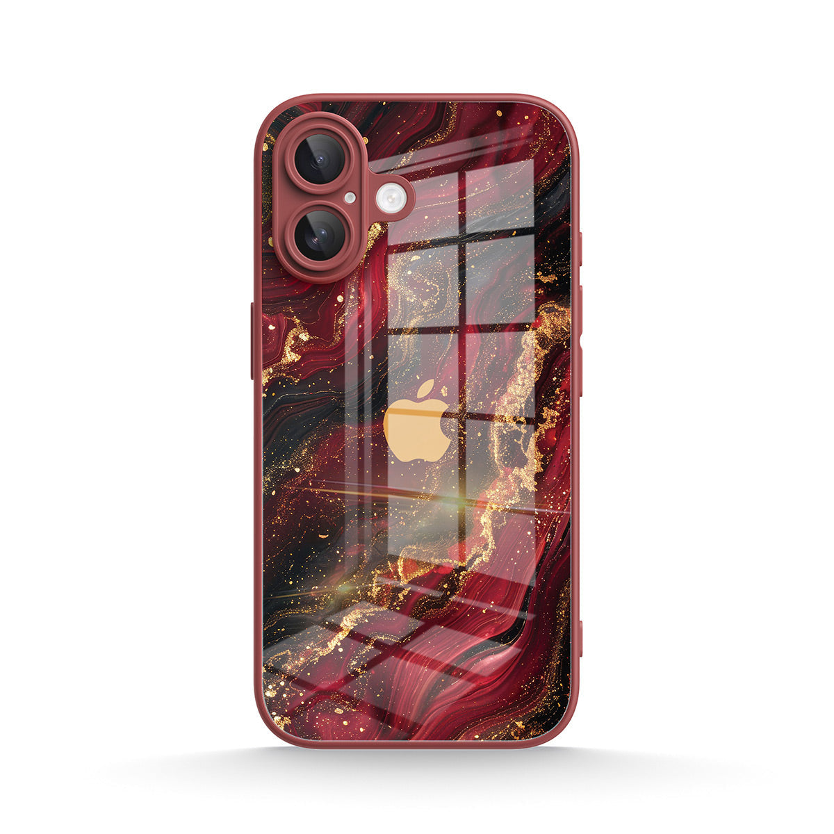 Dark Red Gilt - iPhone Case