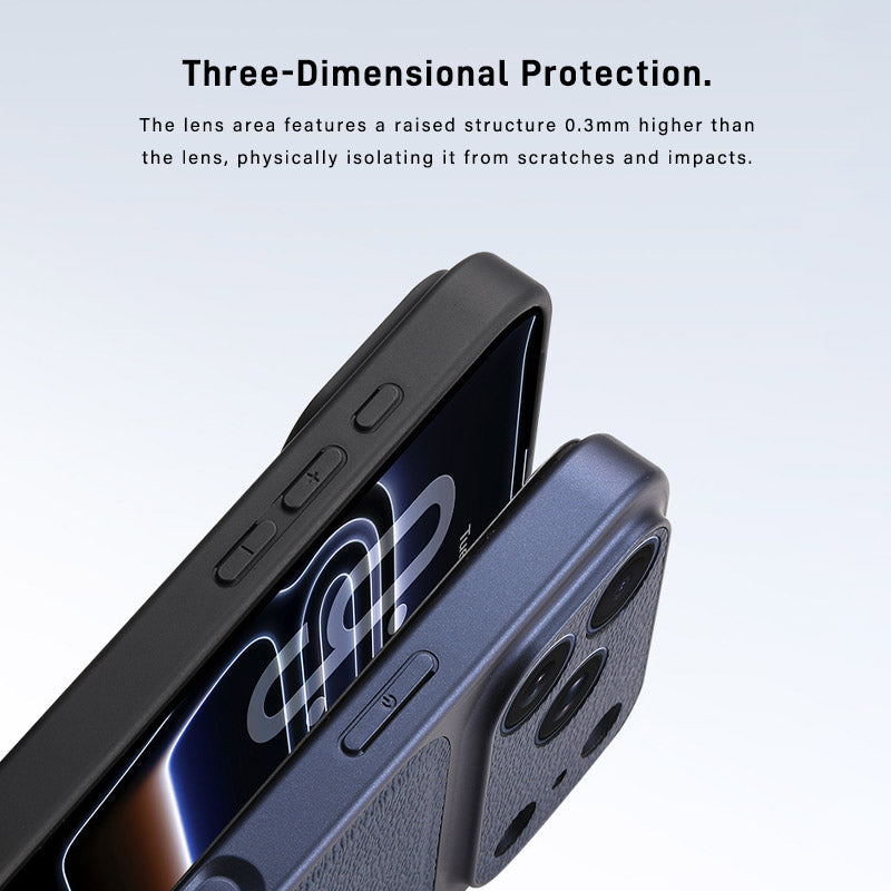 Classic Black | iPhone Lychee Texture Leather Case