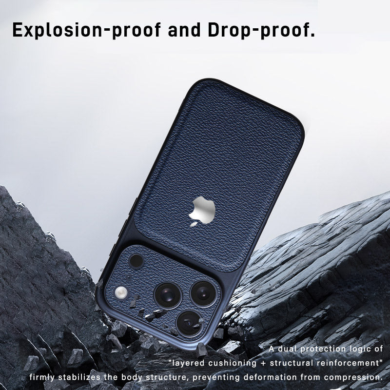 Simple White | iPhone Lychee Texture Leather Case