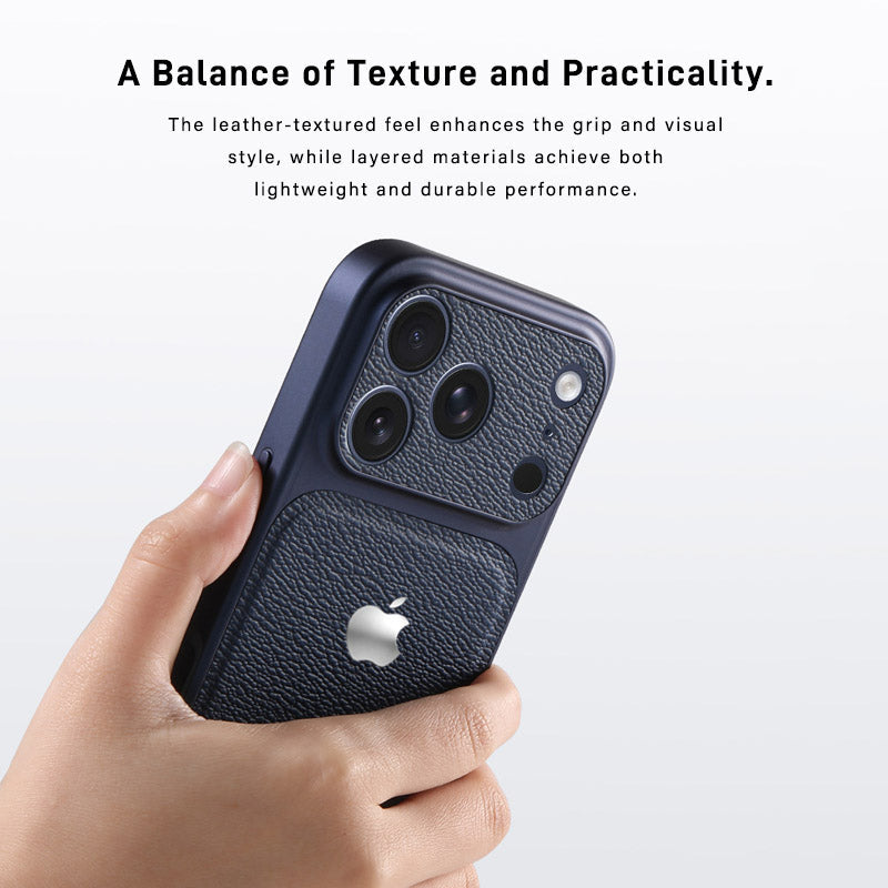 Starry Orange | iPhone Lychee Texture Leather Case