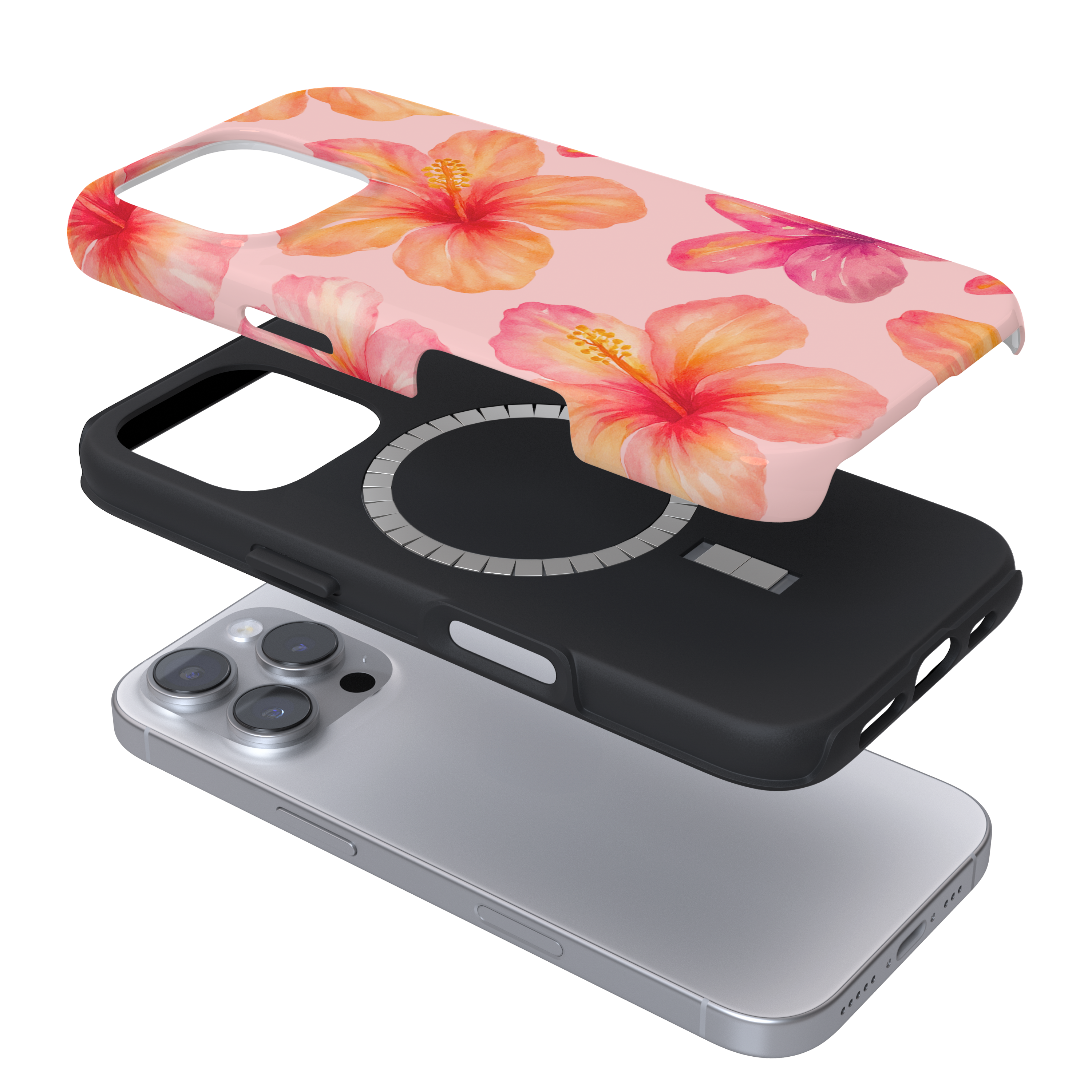 Durable MagSafe® Phone Case - Island Girl Pink Hibiscus